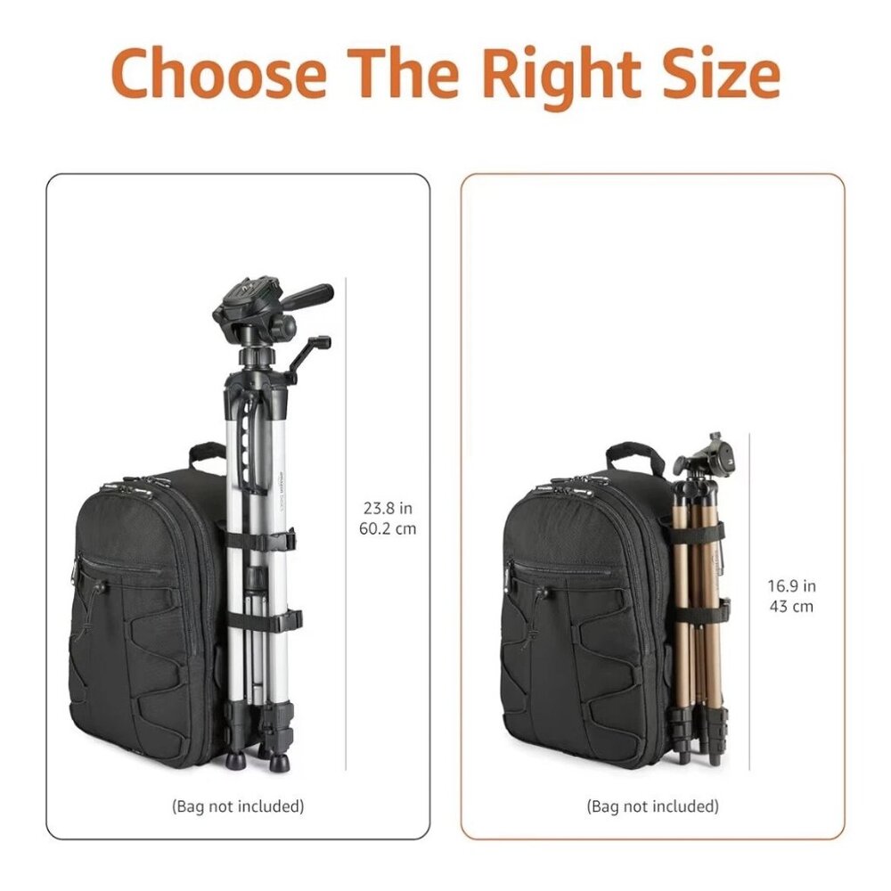 onn 67-inch Tripod with Smartphone Cradle for DSLR Cameras, Smartphones and GoPr